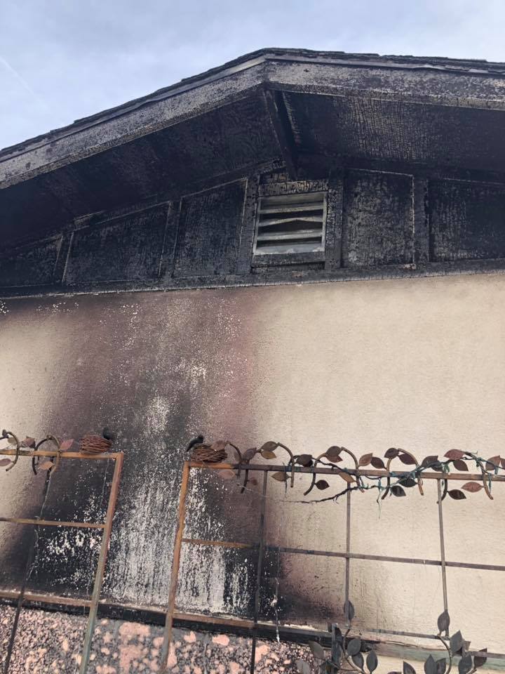 Fire and smoke damage house